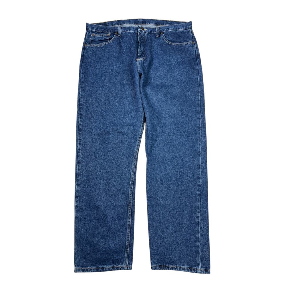 Magellan Outdoors Relaxed Fit Straight Leg Denim Jeans Dark Wash Mens 42x32
